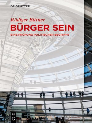 cover image of Bürger sein